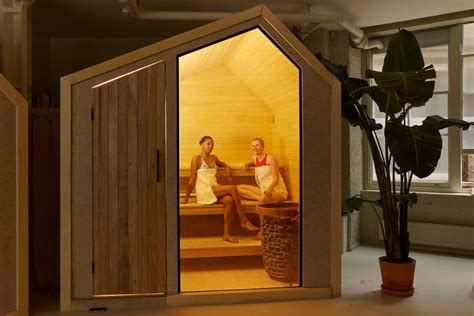 How saunas became the new pub .